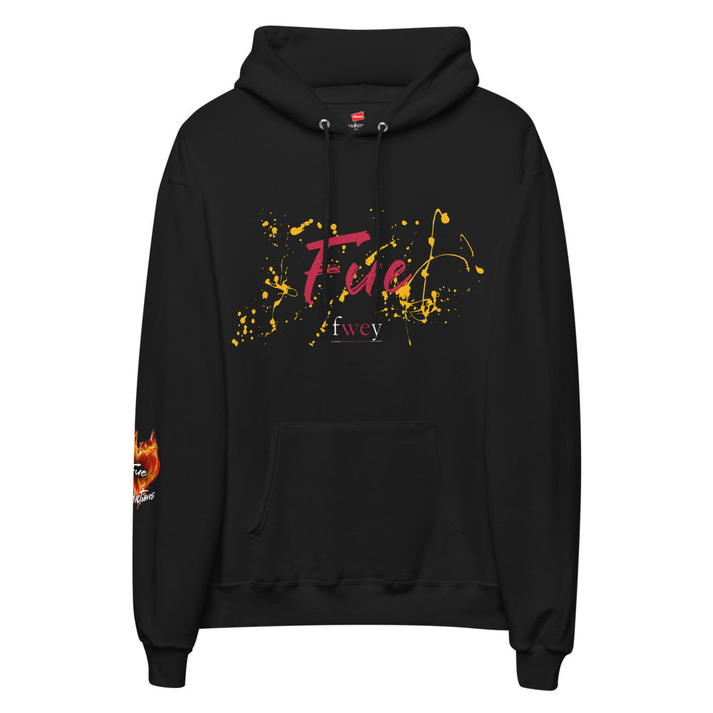 Red&Yellow Fue on Black Hoodie